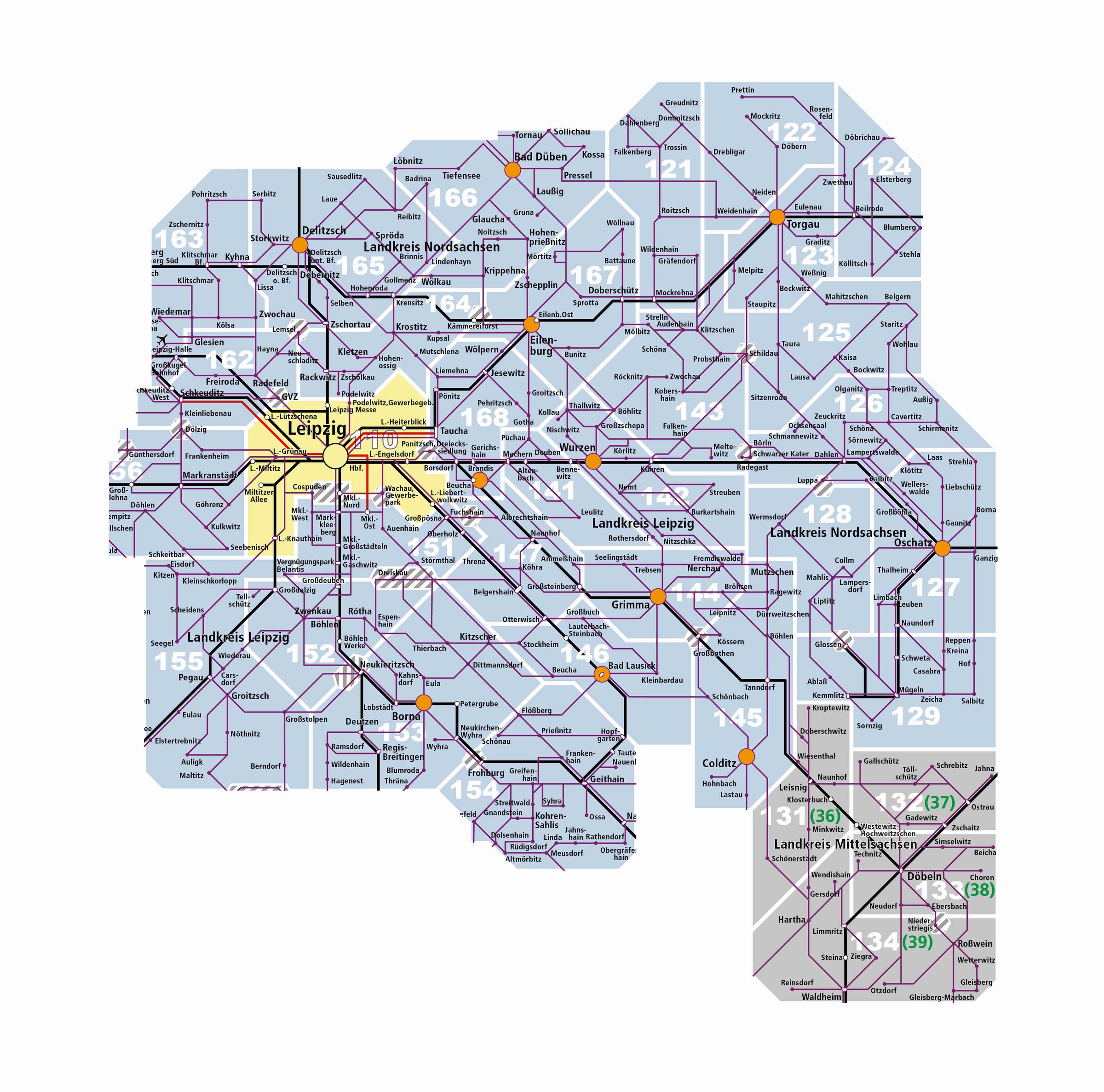 MDV Tarifzonen gültig ab August 2024