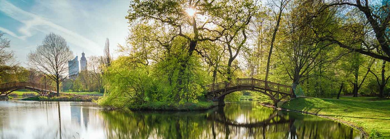 Clara-Zetkin-Park im Sommer