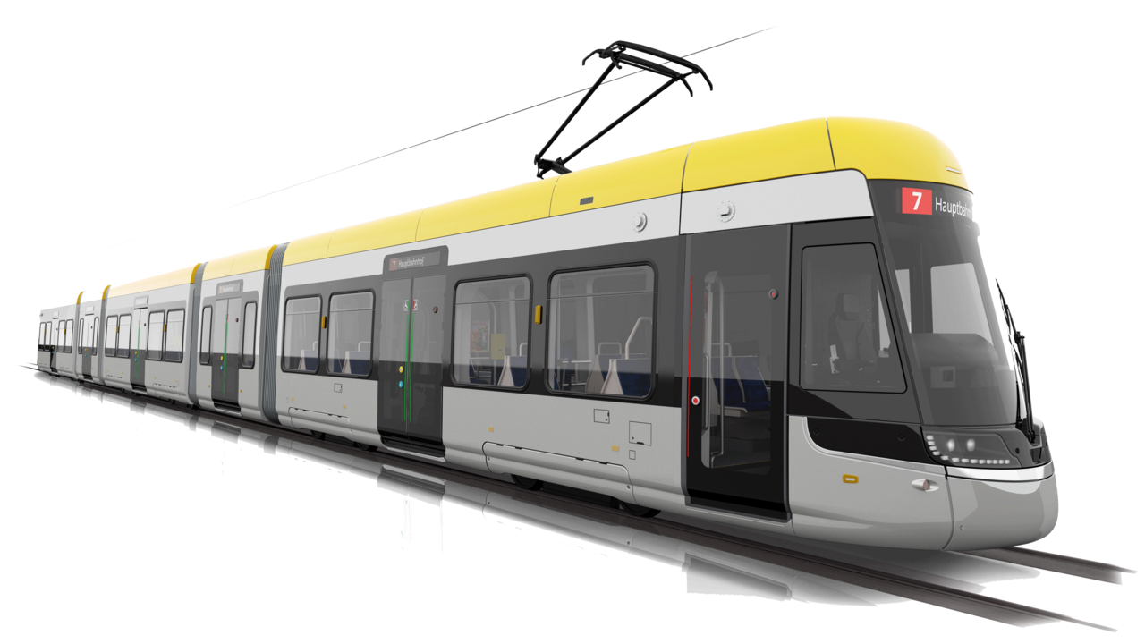 LVB Straßenbahn XXL Plus: Visualisierung Außenansicht