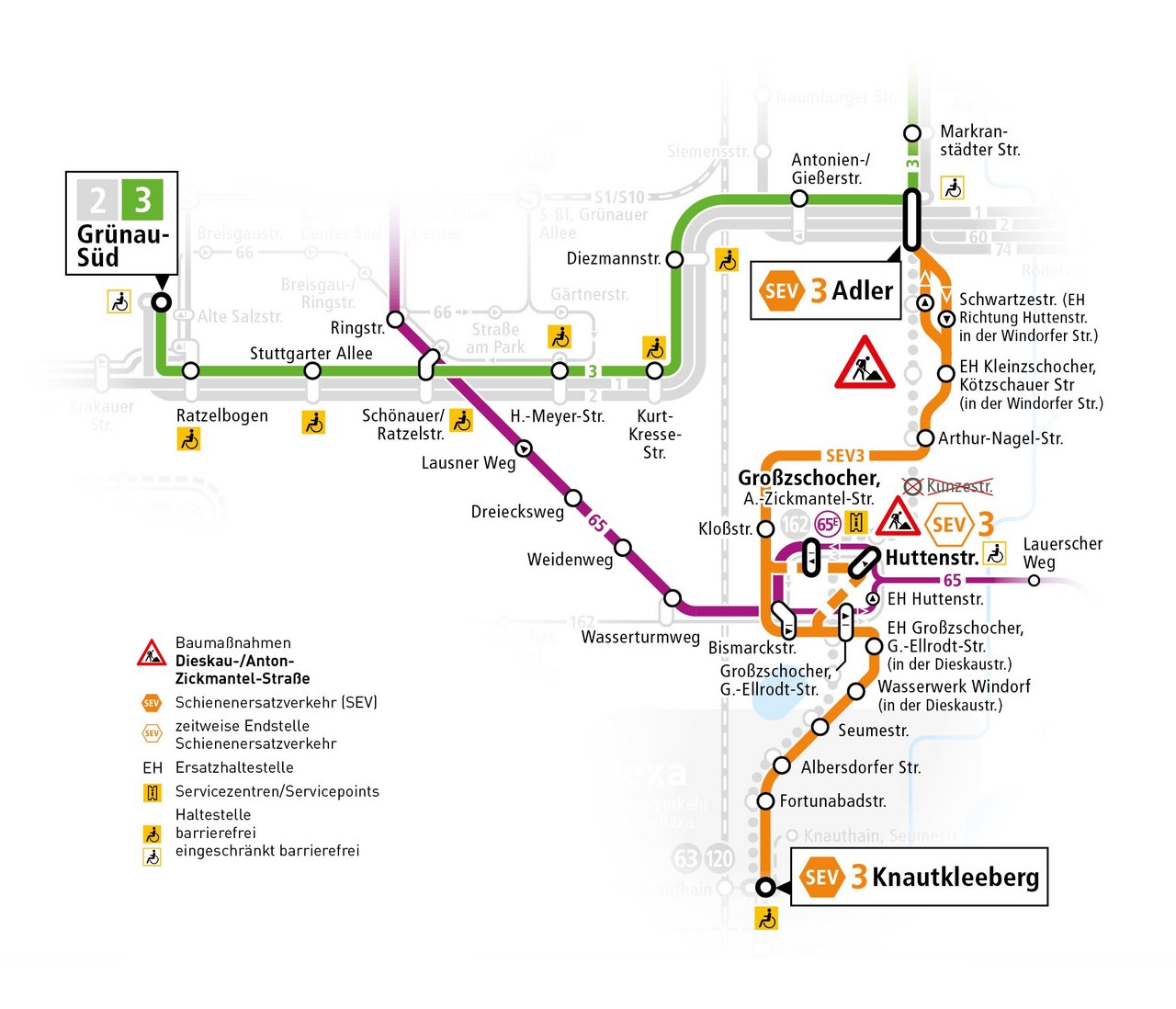 Änderungen im Linienverkehr bis Mitte Dezember