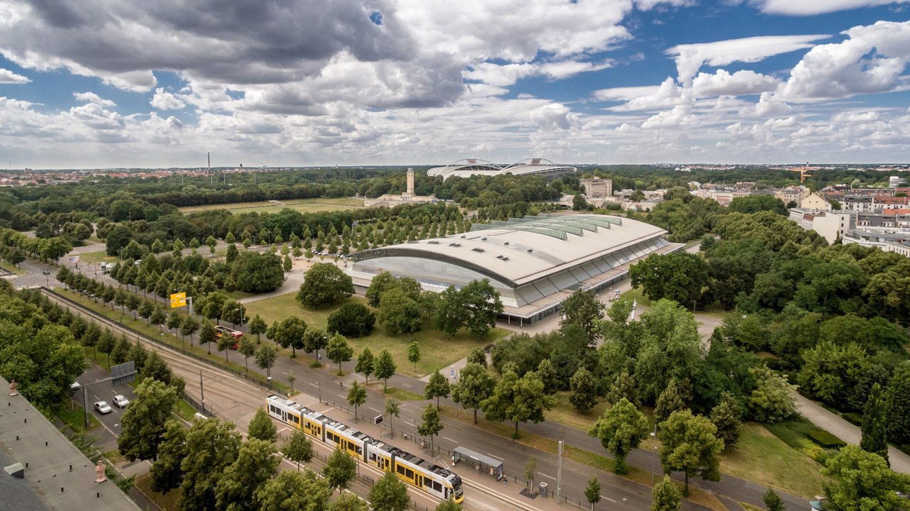 Red Bull Arena von oben