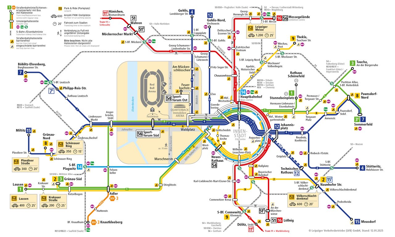 LVB Veranstaltungsliniennetzplan