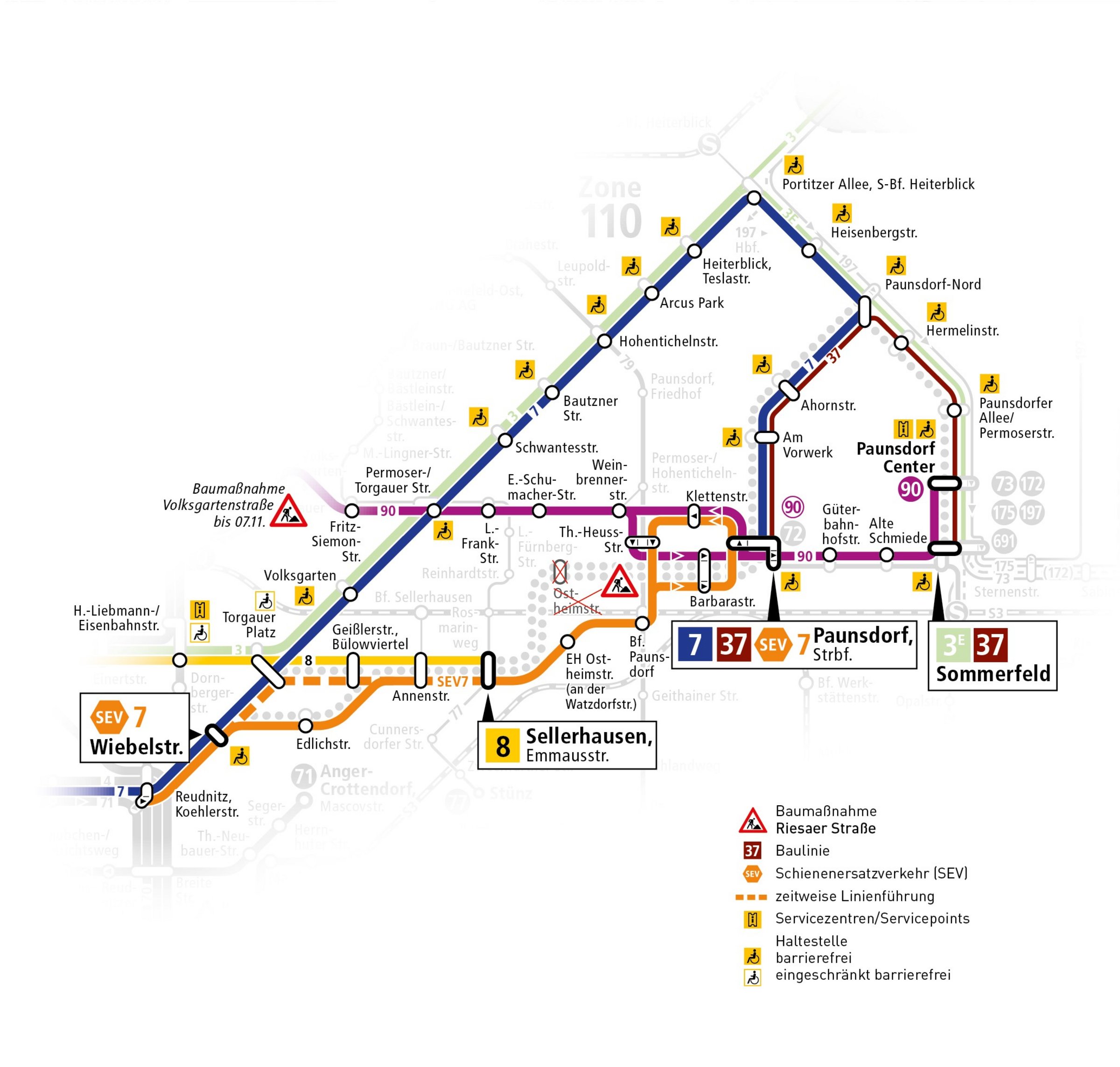 Linienänderung vom 27. Oktober bis 6. Dezember 2025