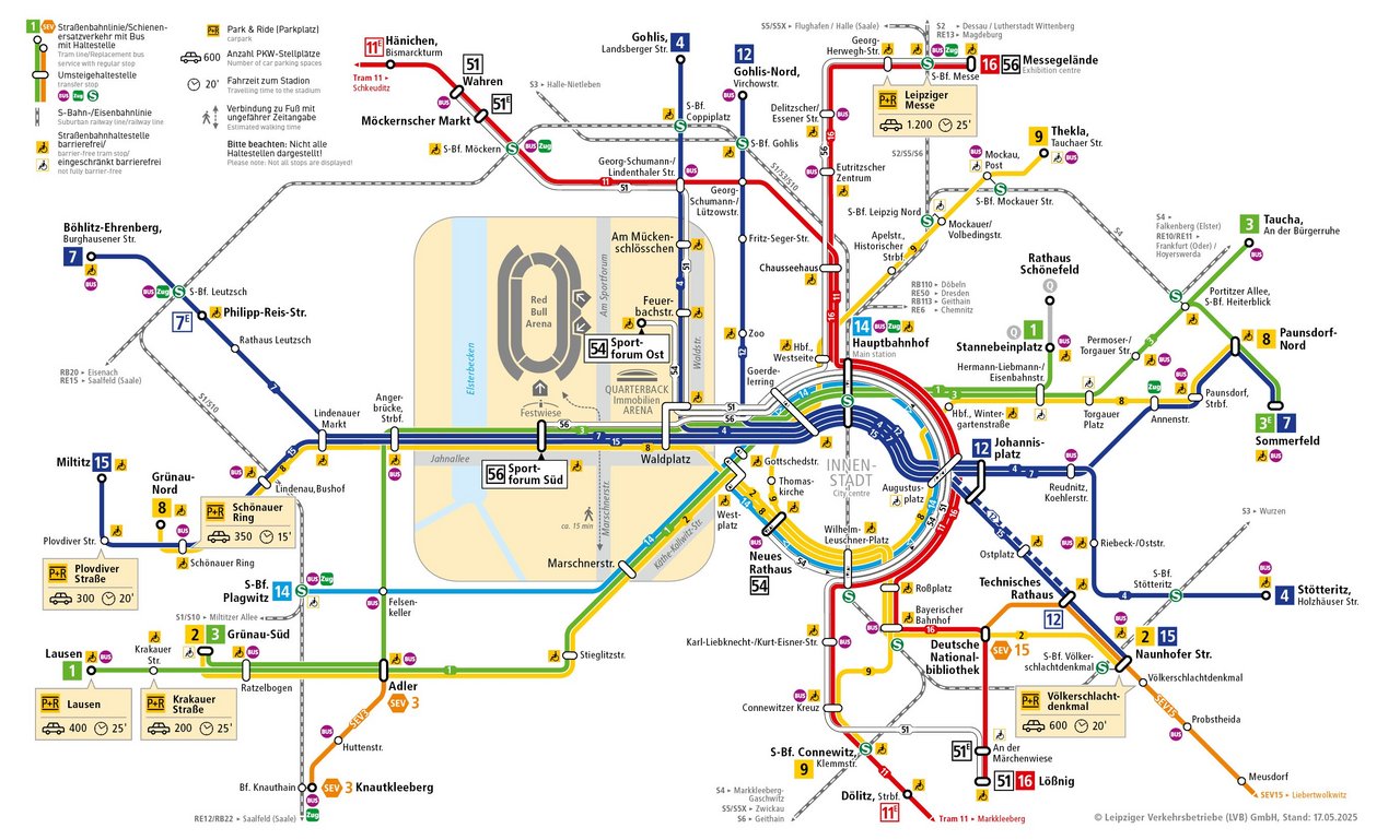 Veranstaltungsnetzplan ab 17. Mai 2025
