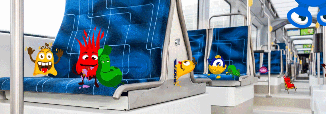 Leipzschinis tummeln sich in der Bahn.