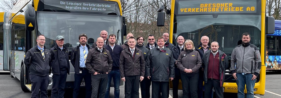 E-Bus: Erfahrungsaustausch mit Dresdner Kollegen