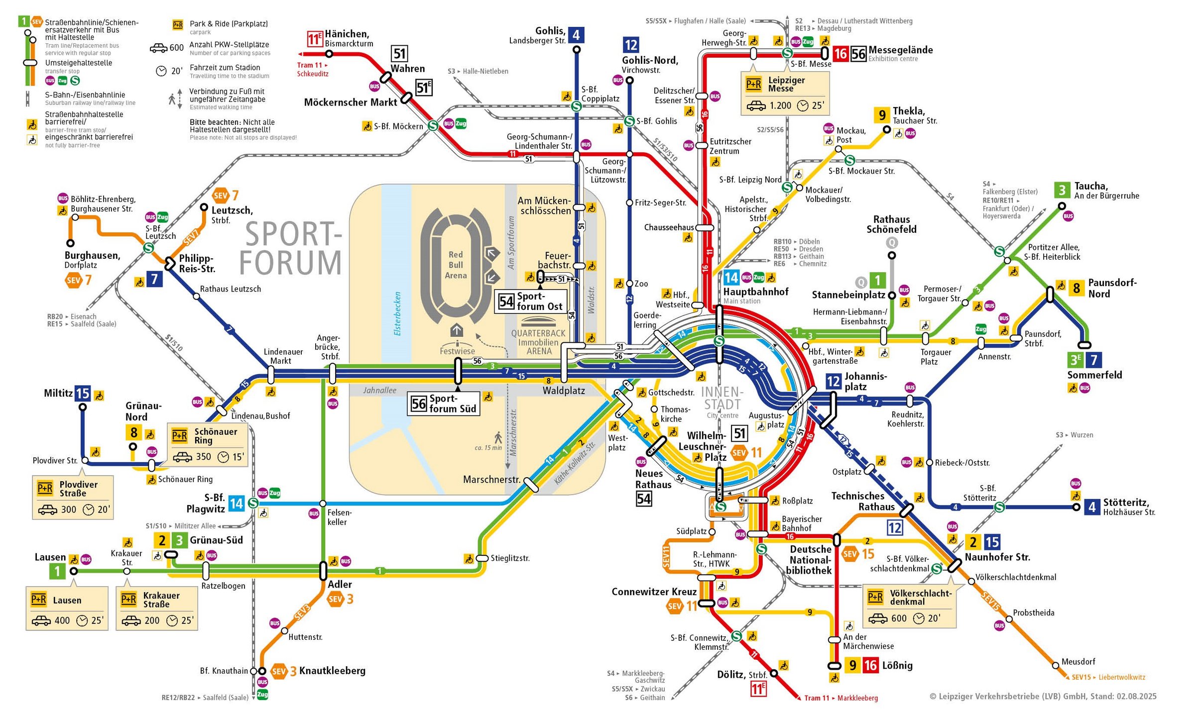 Veranstaltungsnetzplan ab 2. August 2025