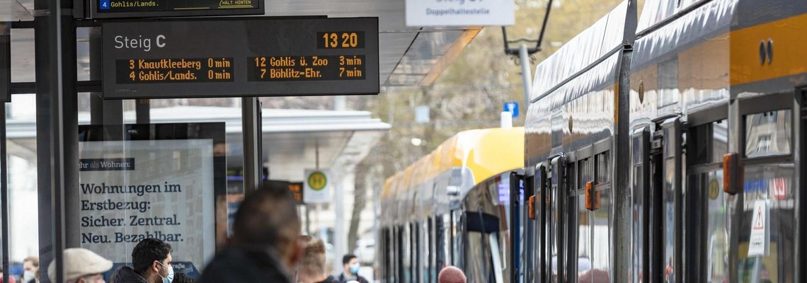 Stellprognose an der Doppelhaltestelle Hauptbahnhof