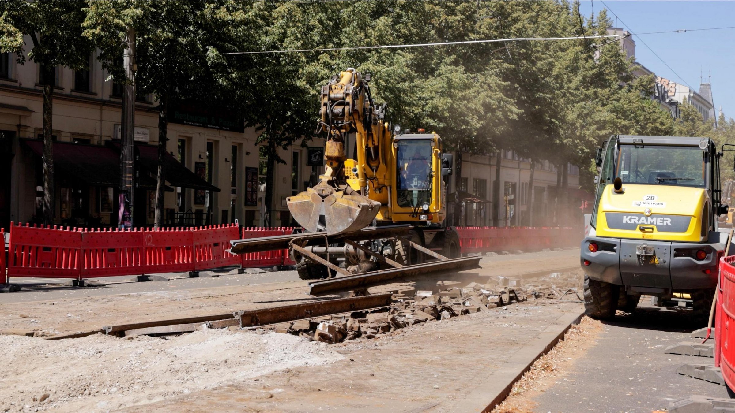 Baustelle auf der Karl-Liebknecht-Straße