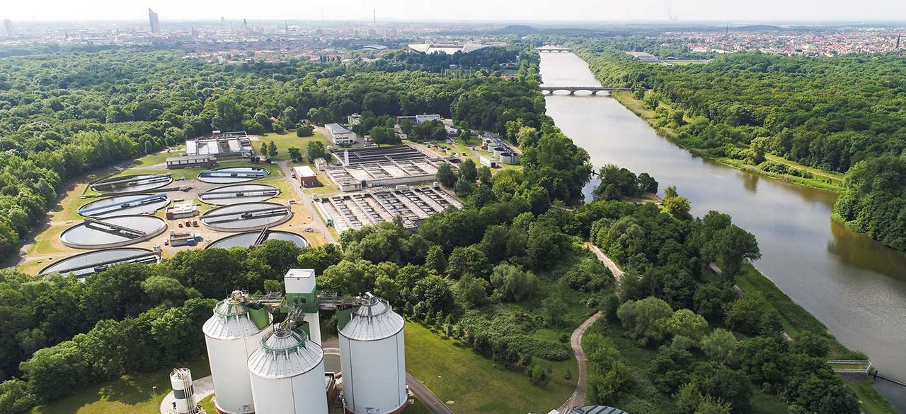 Klärwerk Rosental Blick von oben