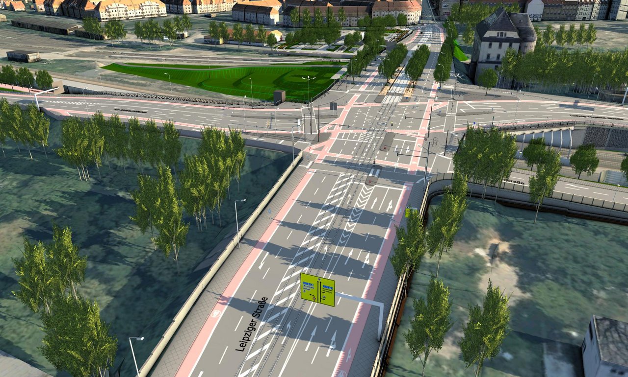 Baumaßnahme Georg-Schwarz-Brücken Visualisierung Visualisierung zur Baumaßnahme Georg-Schwarz-Brücken